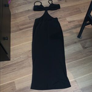 SHEIN Black Halter Bodycon Dress for Night Out